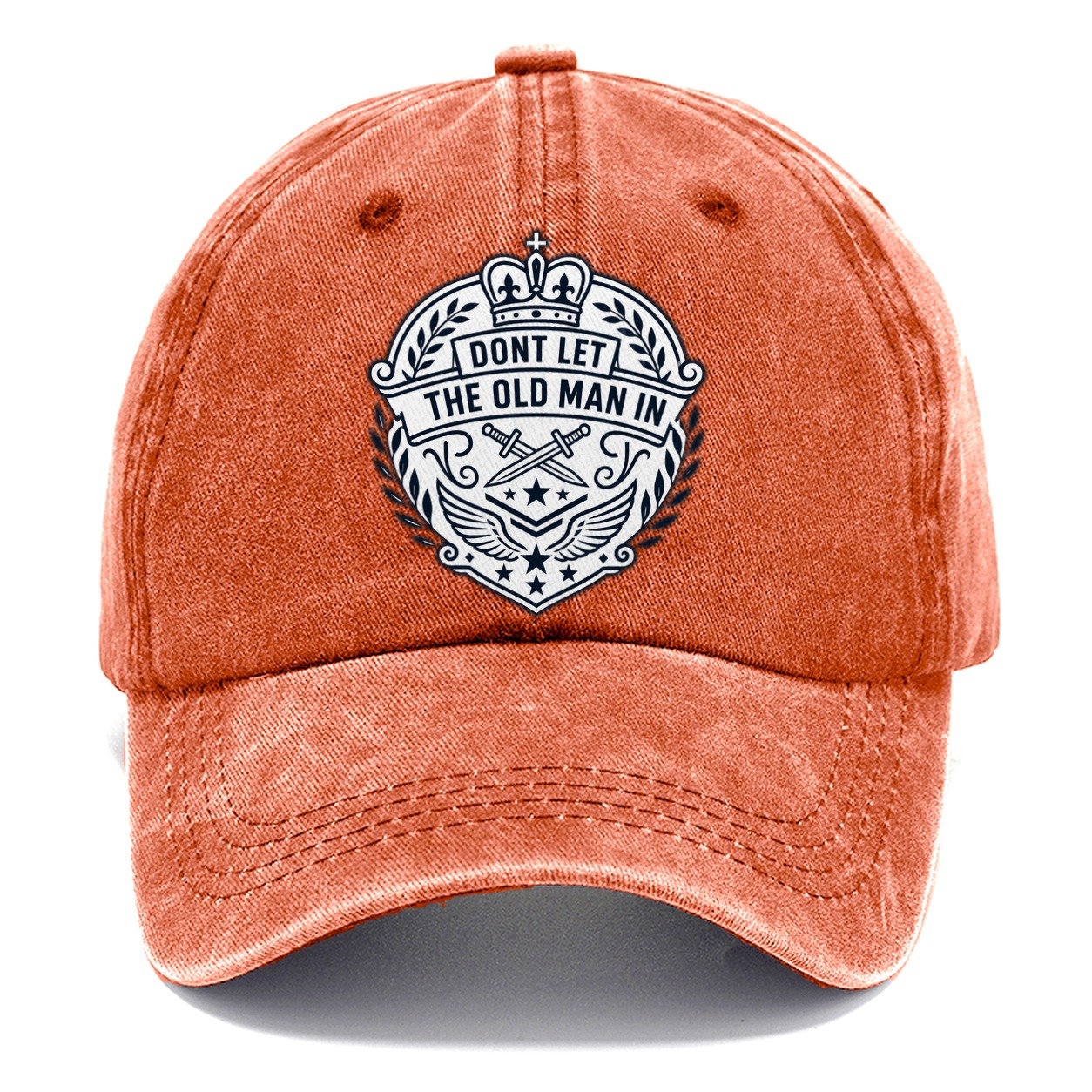 Don't Let the Old Man In Line Art Classic Cap – Terracotta Clay