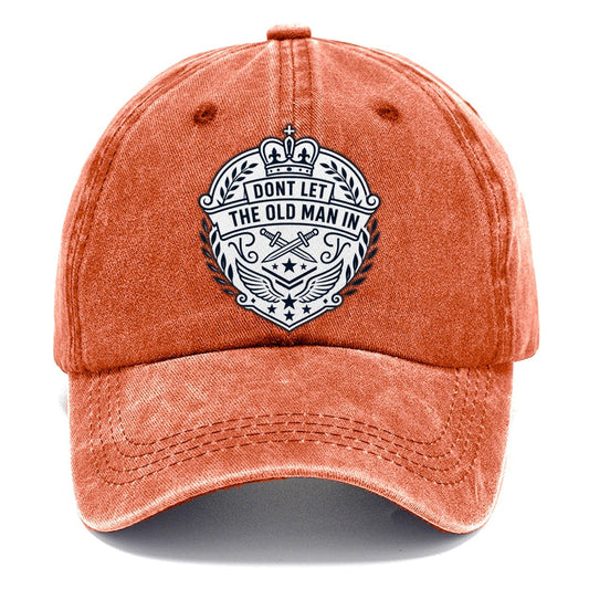Don't Let the Old Man In Line Art Classic Cap – Terracotta Clay