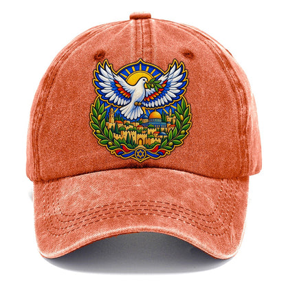 Dove Over The City Jerusalem Classic Cap – Terracotta Clay