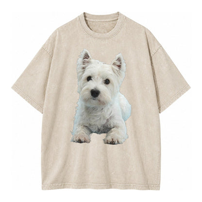 West Highland White Terrier Vintage T-shirt – Off White