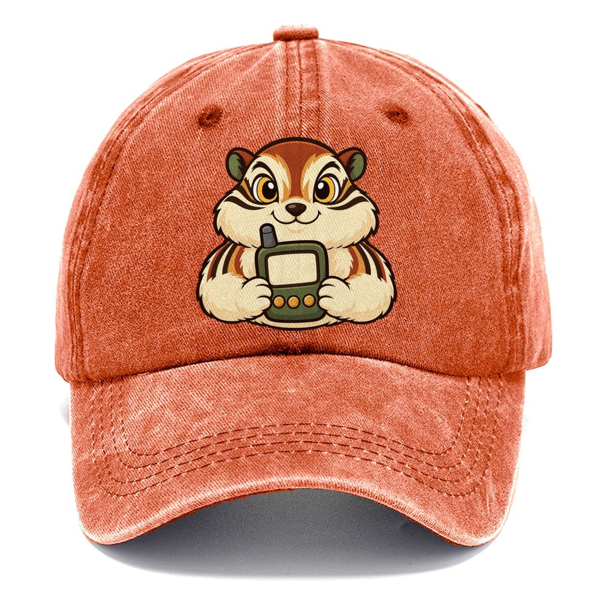 Chipmunk With A Locator Geocaching Classic Cap – Terracotta Clay
