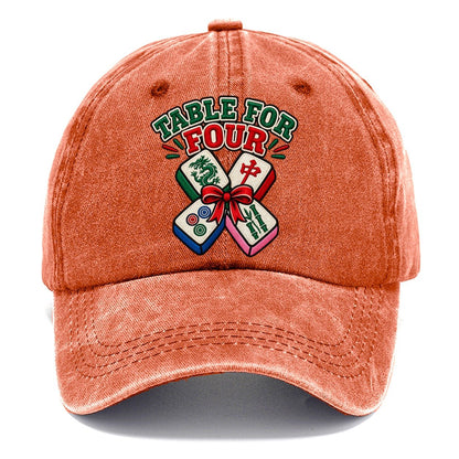 Table For Four Mahjong Game Night Classic Cap – Terracotta Clay