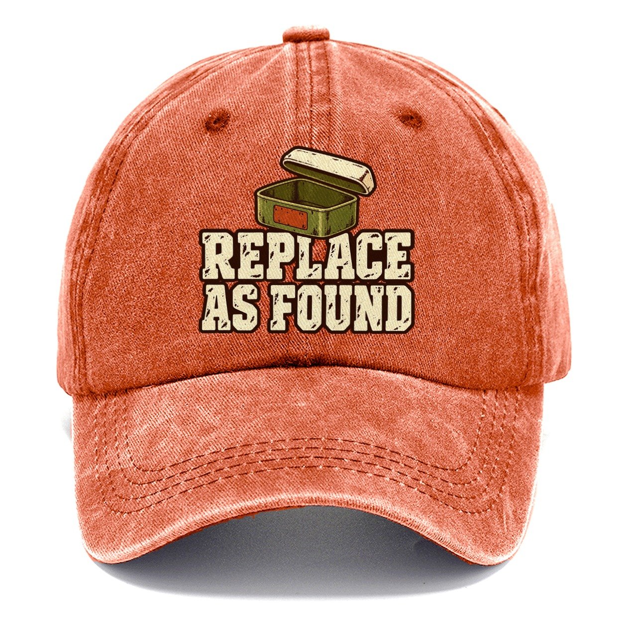 Replace As Found Geocaching Classic Cap – Terracotta Clay