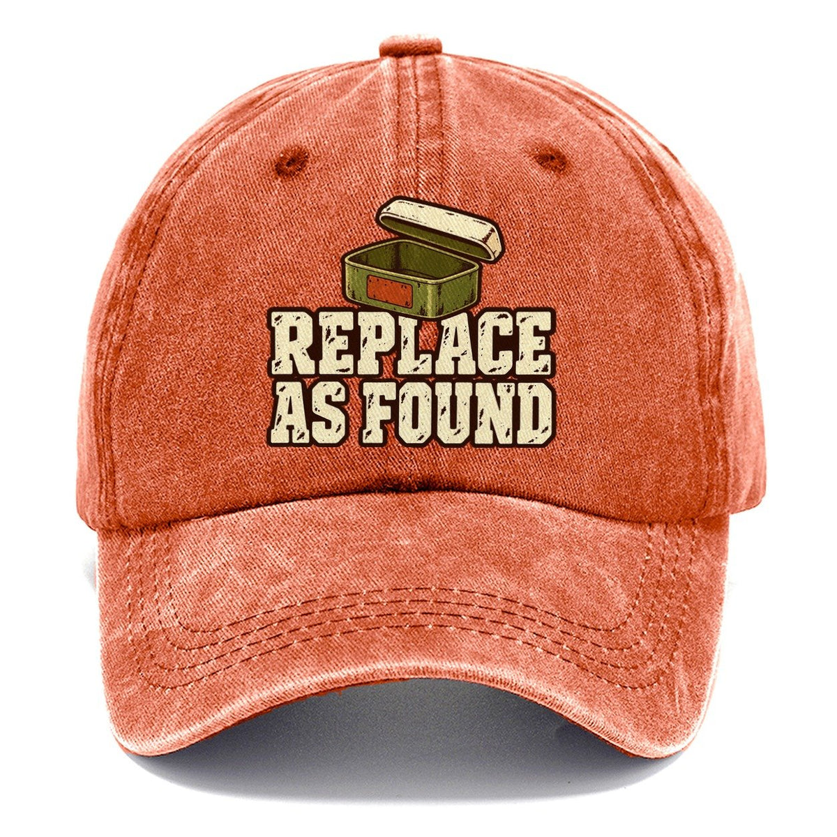 Replace As Found Geocaching Classic Cap – Terracotta Clay