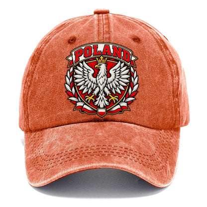 Poland Retro Badge Country Logos Classic Cap – Terracotta Clay