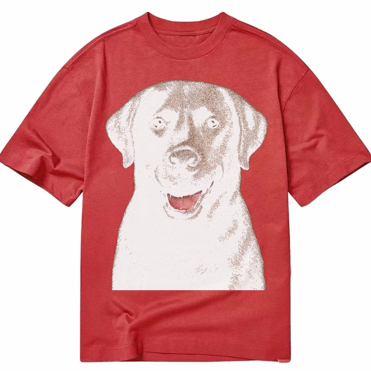 Labrador Friendly Family Classic T-shirt – Red