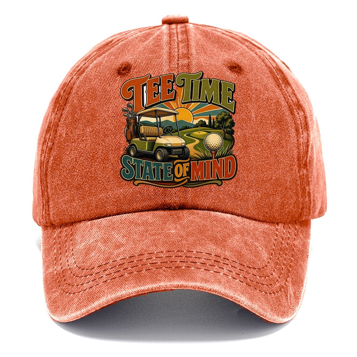 Tee Time State Of Mind Classic Cap – Terracotta Clay