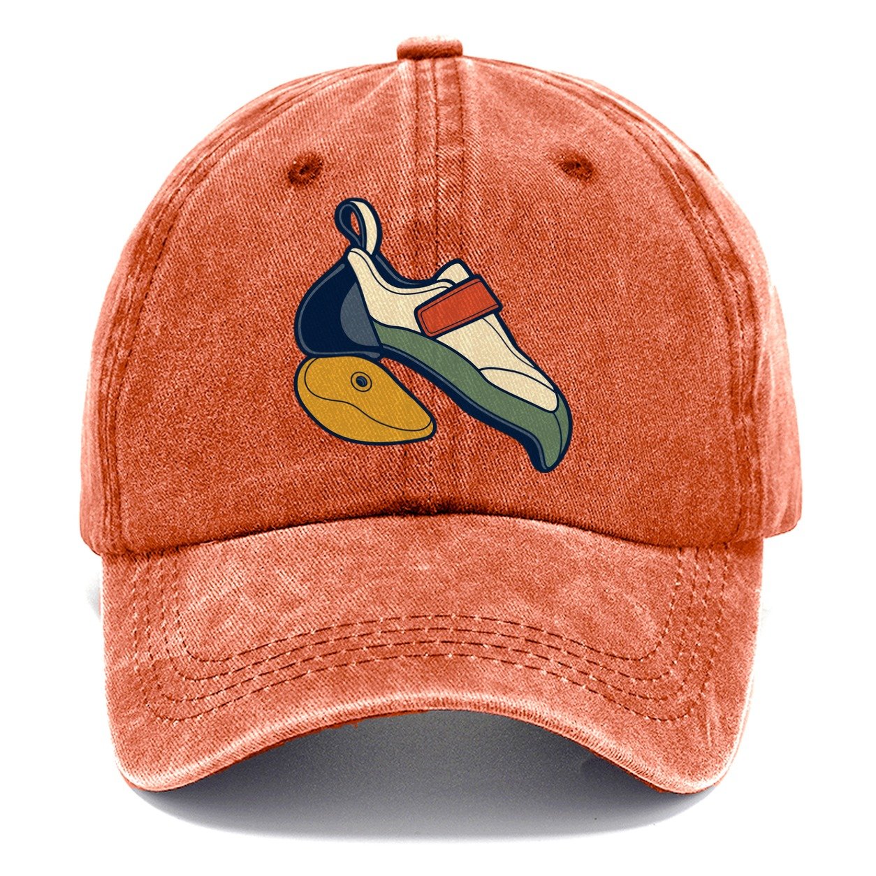 Heel Hook Study Rock Climbing Classic Cap – Terracotta Clay