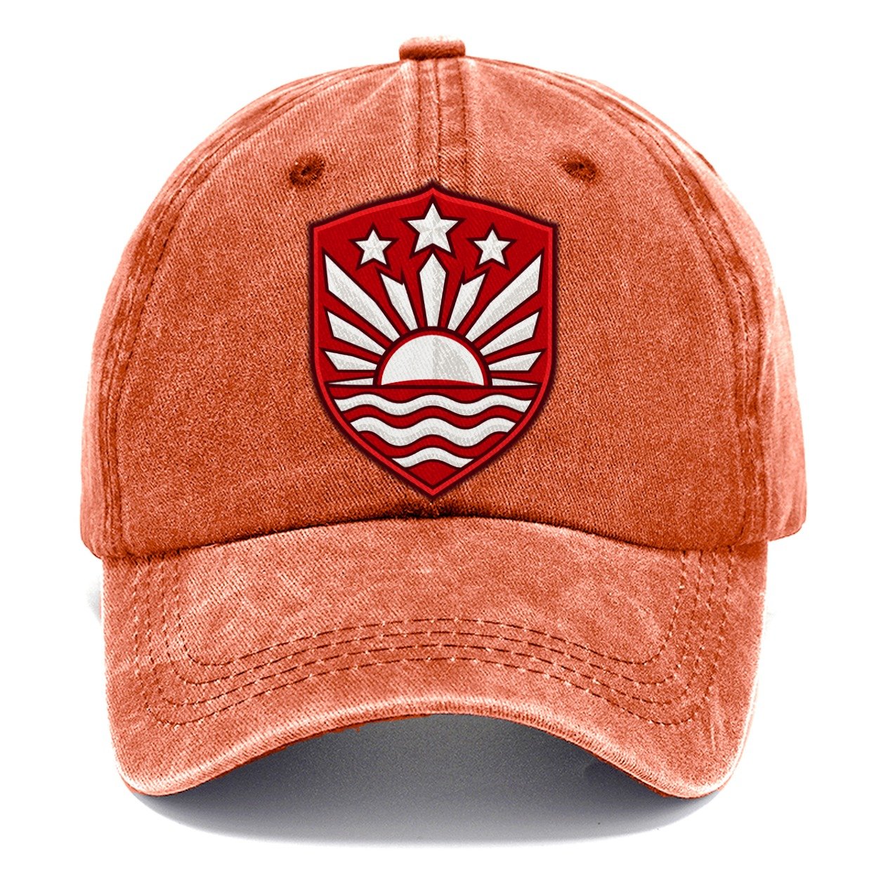 Latvia Minimal Emblem Country Logos Classic Cap – Terracotta Clay