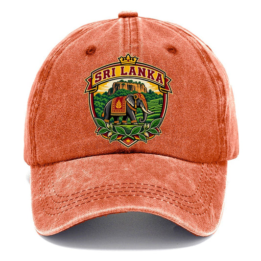 Sri Lanka Retro Badge Country Logos Classic Cap – Terracotta Clay