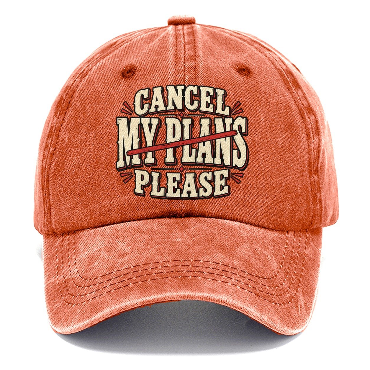 Cancel My Plans Please American Wit Classic Cap – Terracotta Clay