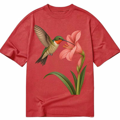 Hummingbird Haven Classic T-shirt – Red