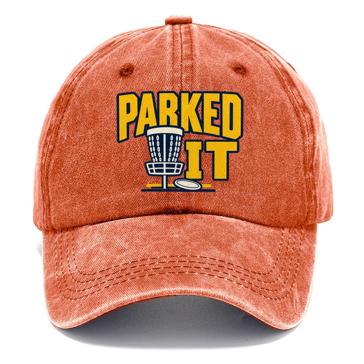 Parked It Disc Golf Classic Cap – Terracotta Clay