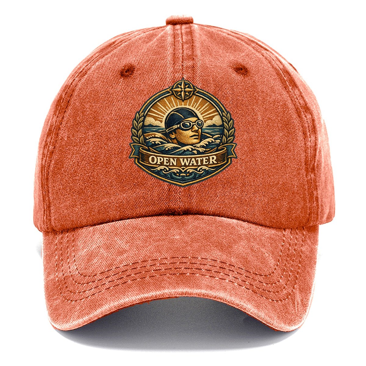 Swimming Stroke Classic Cap – Terracotta Clay