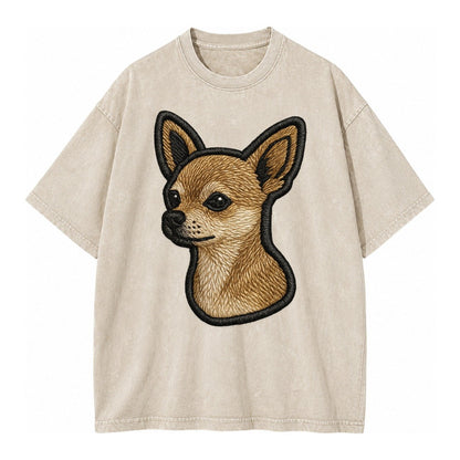 Chihuahua Logo Vintage T-shirt – Off White