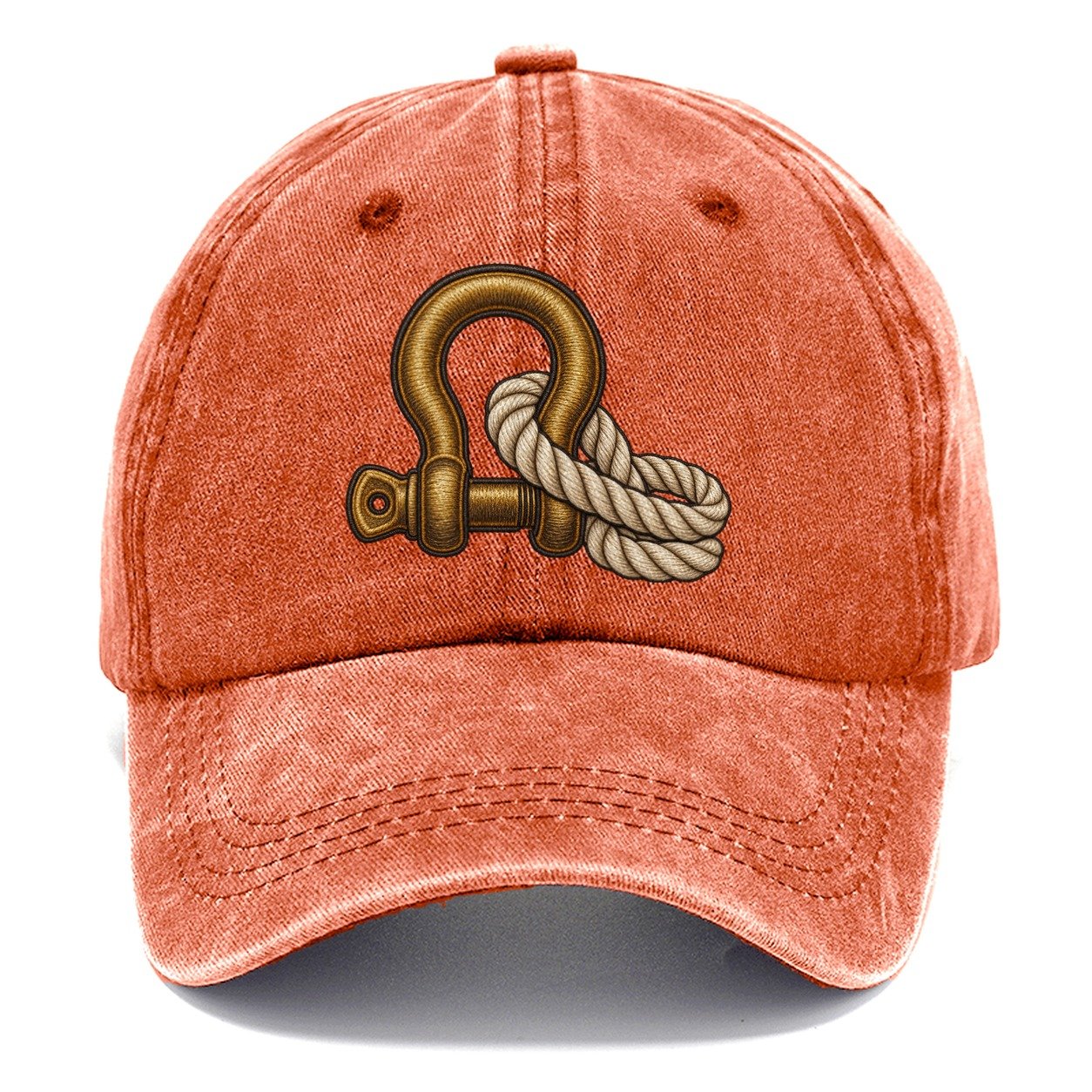 Bow Shackle And Coiled Rope Off Roading And Overlanding Classic Cap – Terracotta Clay