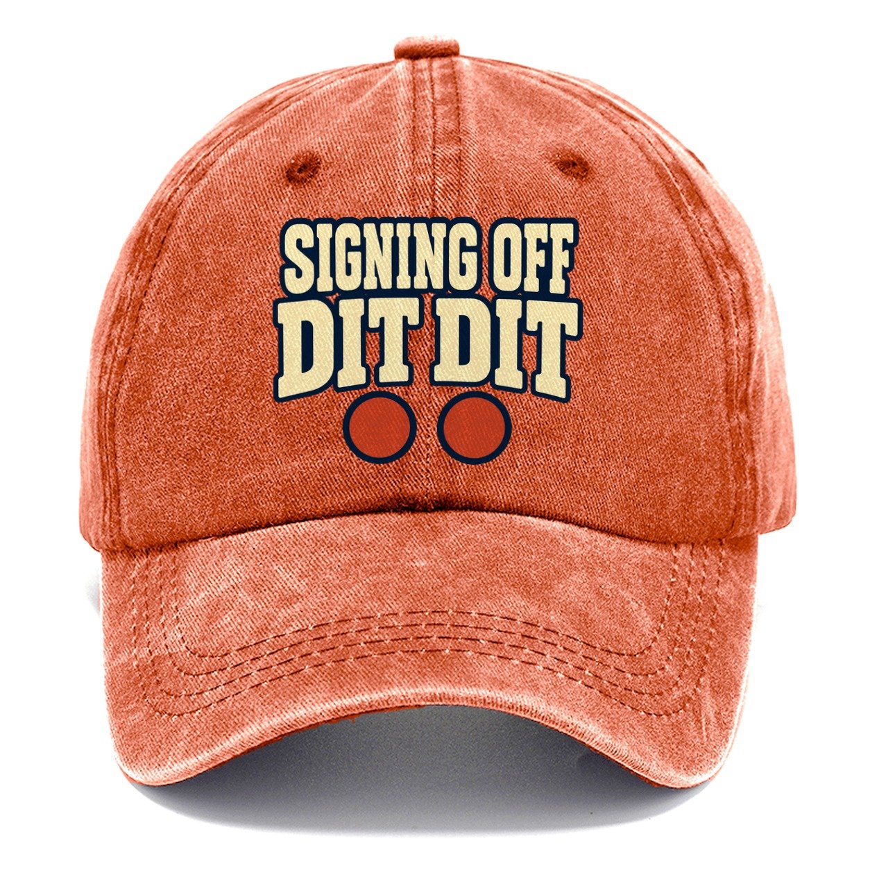 Signing Off Dit Dit Amateur Radio Classic Cap – Terracotta Clay