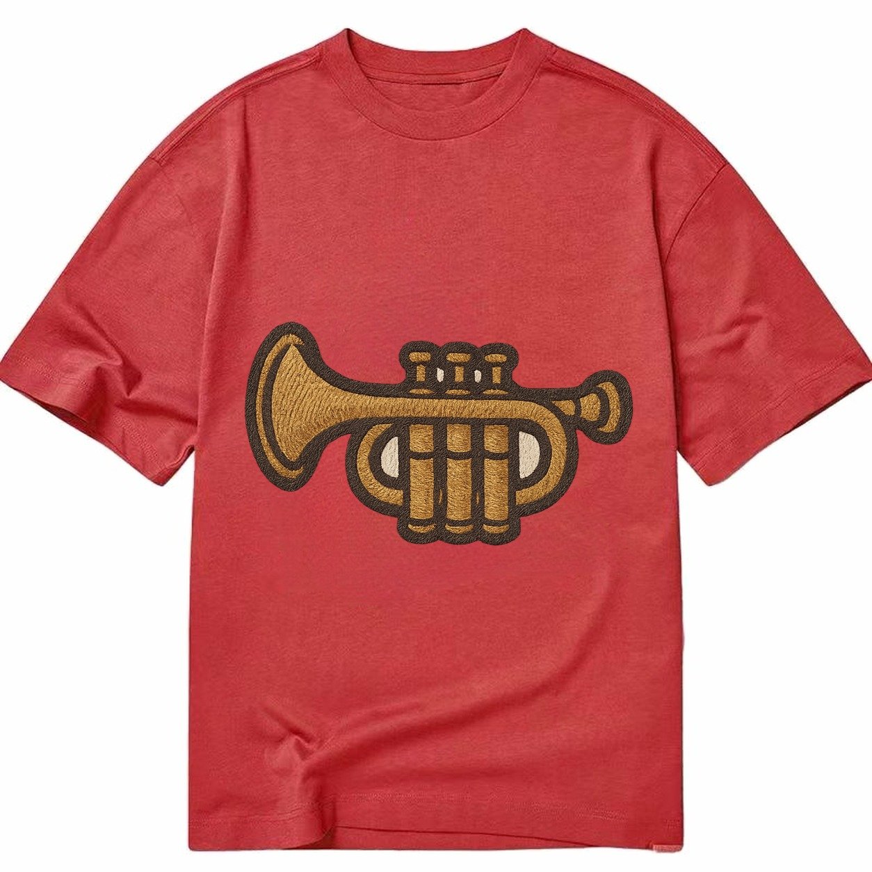 Trumpet Brass Trumpet With Valves And Mouthpiece Classic T-shirt – Red