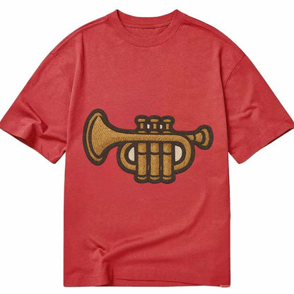 Trumpet Brass Trumpet With Valves And Mouthpiece Classic T-shirt – Red