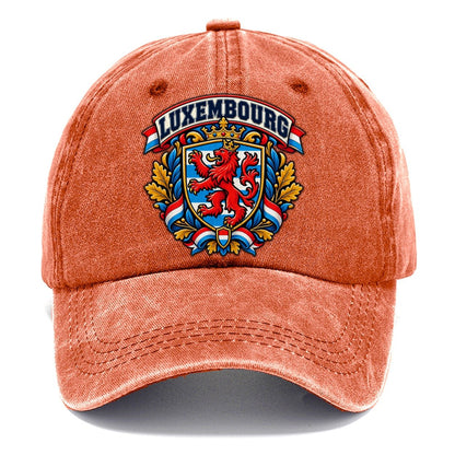Luxembourg Retro Badge Country Logos Classic Cap – Terracotta Clay