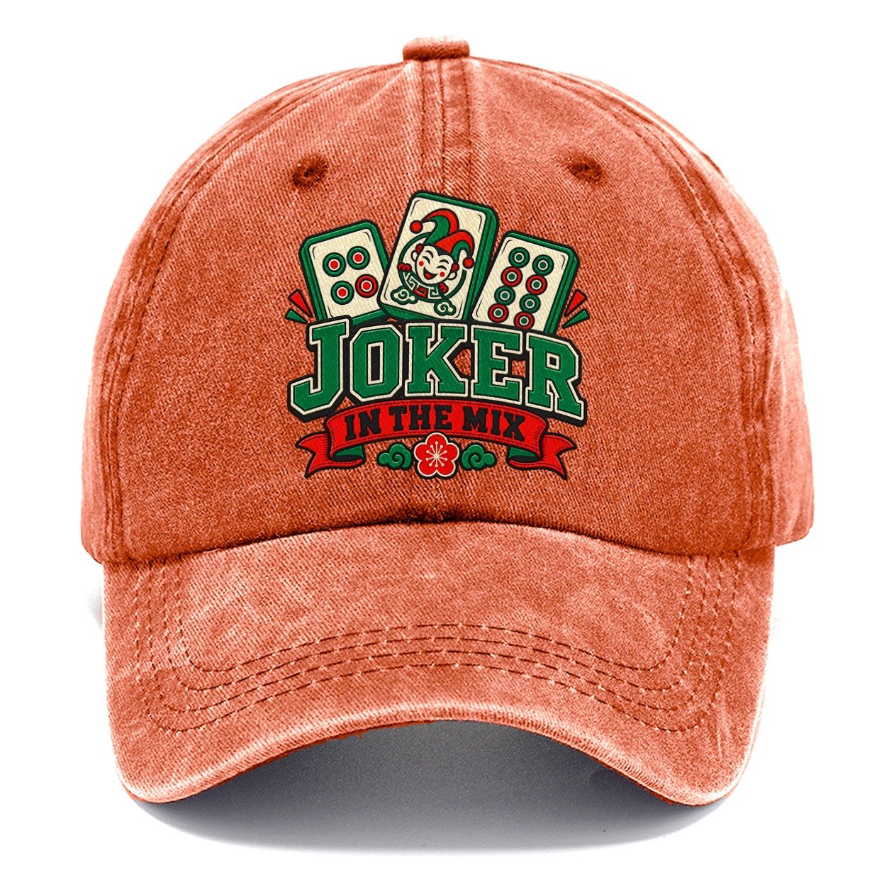 Joker In The Mix Mahjong Game Night Classic Cap – Terracotta Clay