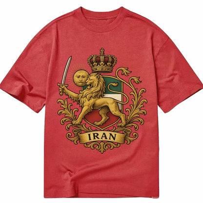 Royal Iran Coat Of Arms Classic T-shirt – Red