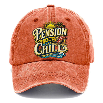 Pension And Chill Retired Living Classic Cap – Terracotta Clay