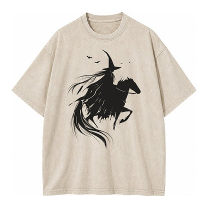 Witch On Horse Vintage T-shirt – Off White