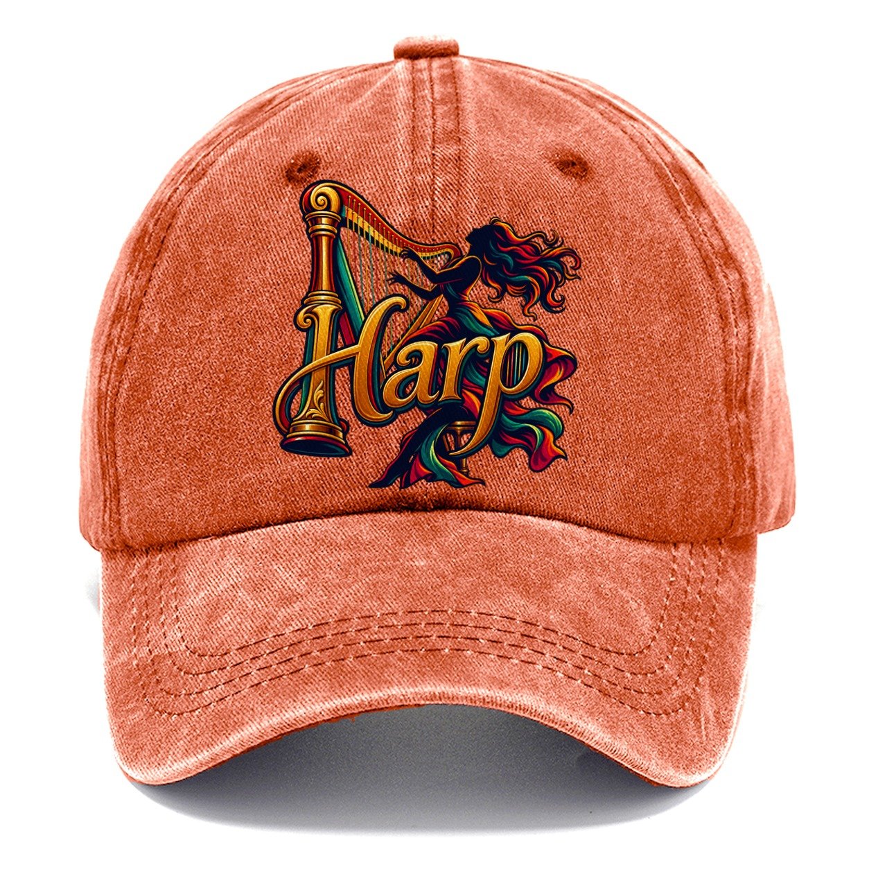 Harp Wordmark Music Instruments Classic Cap – Terracotta Clay