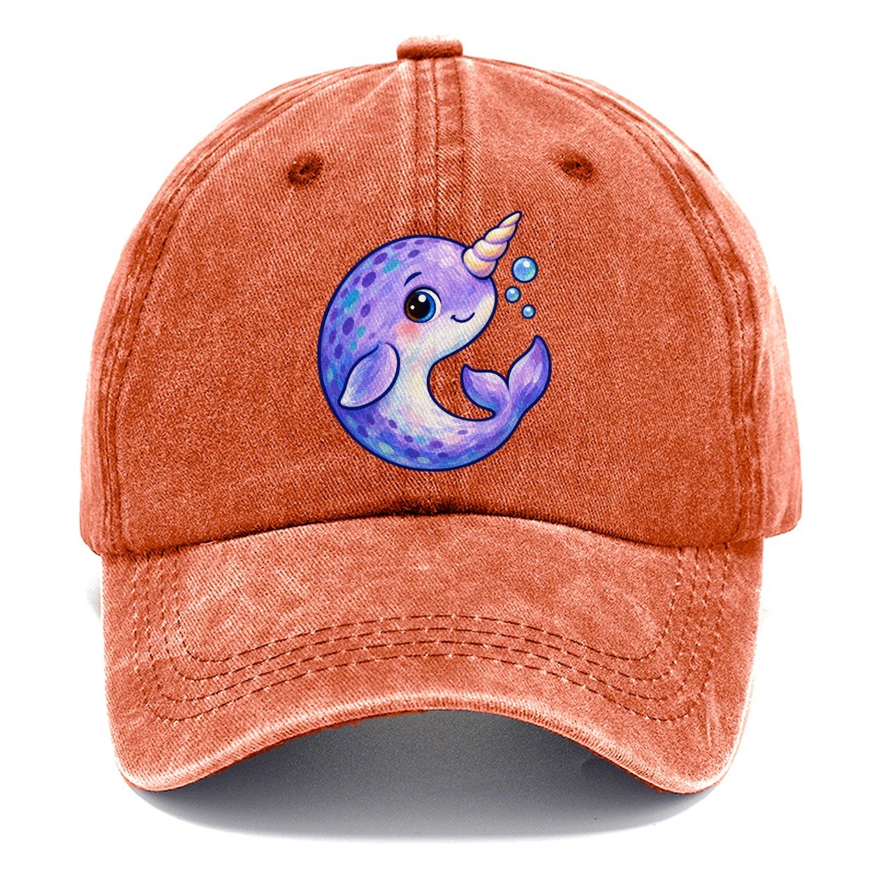 Narwhal Crescent Curl Sea Sprite Classic Cap – Terracotta Clay