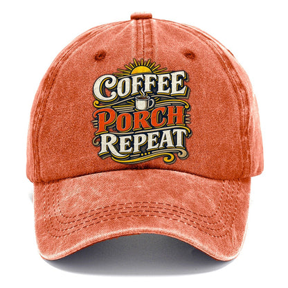 Coffee Porch Repeat Retired Living Classic Cap – Terracotta Clay