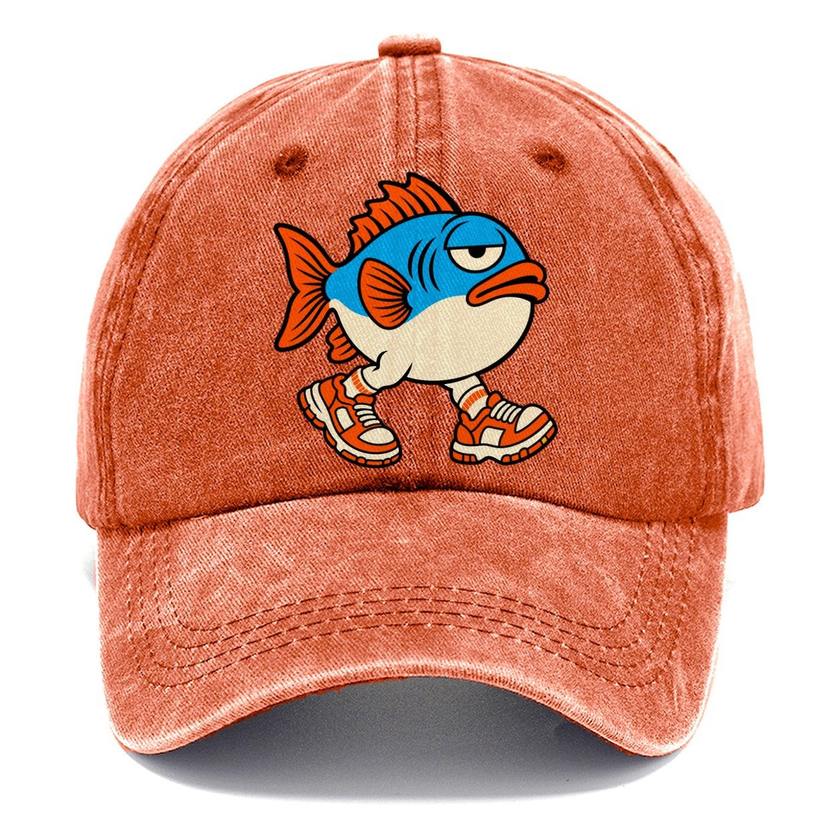 Fish With Legs Crazy Styles Classic Cap – Terracotta Clay