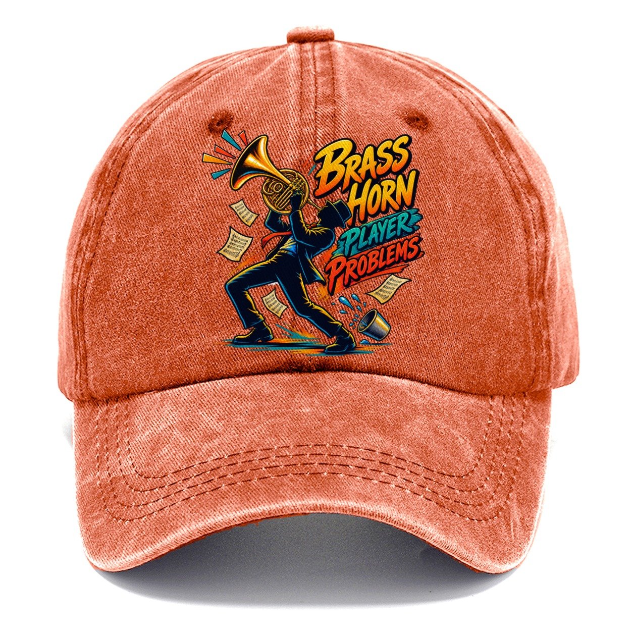Brass Horn Player Problems Music Instruments Classic Cap – Terracotta Clay
