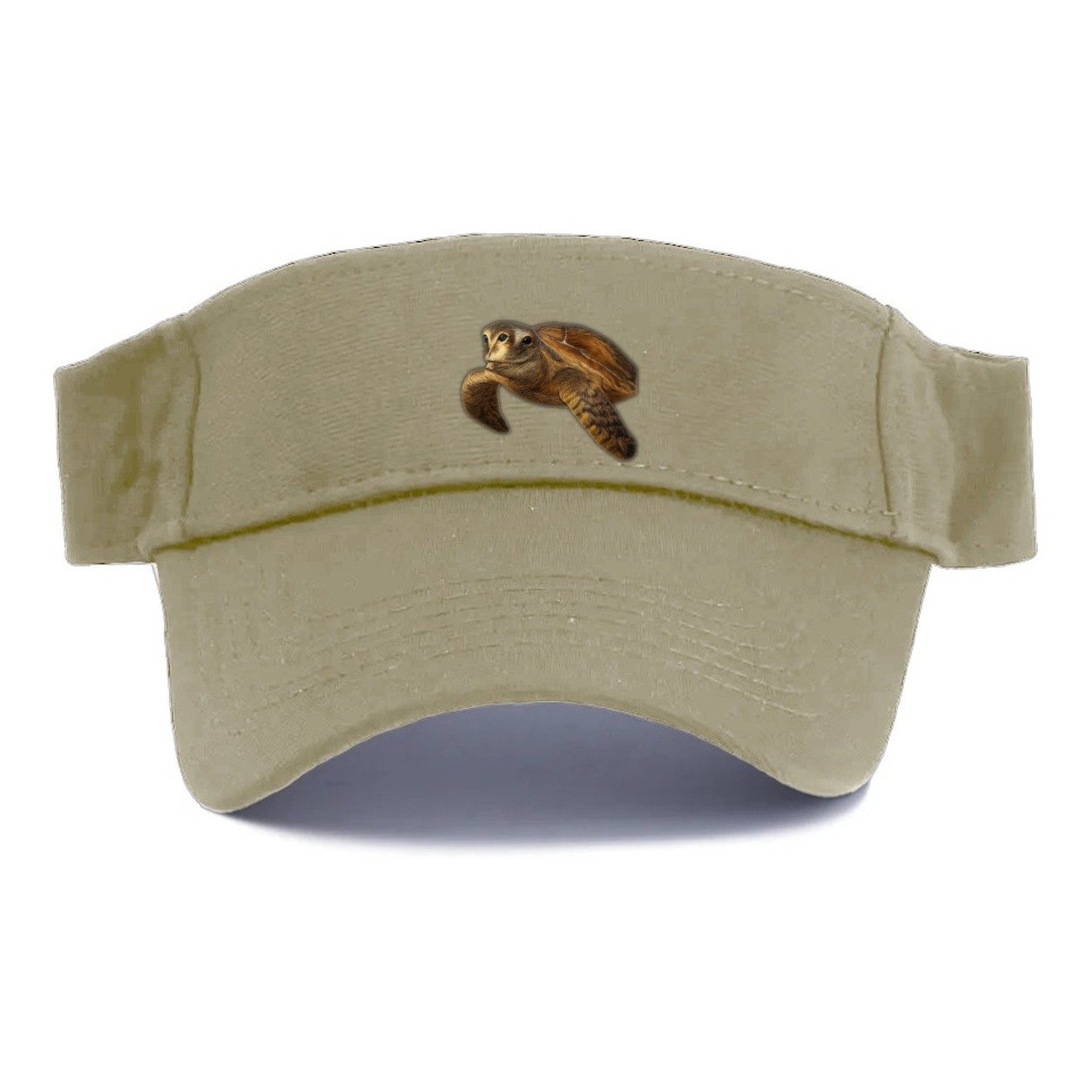 Sea Turtle Portrait Design Visor – Warm Sand