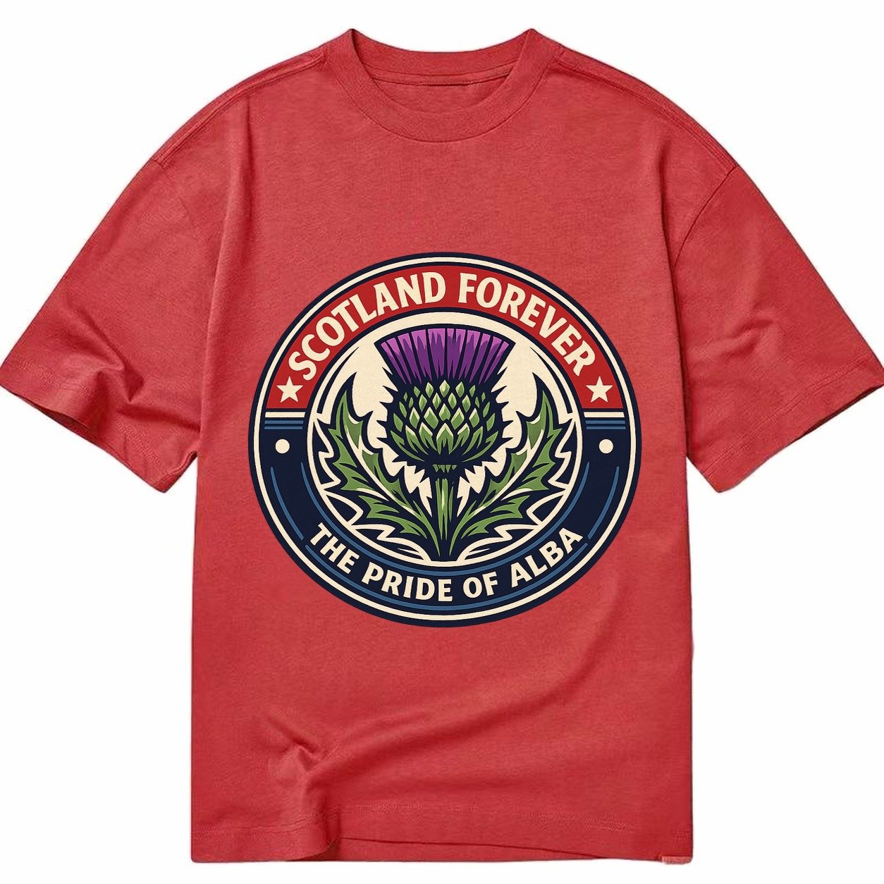 Highland Heritage Emblem 3c22fce65d34 1770440654247 Classic T-shirt – Red
