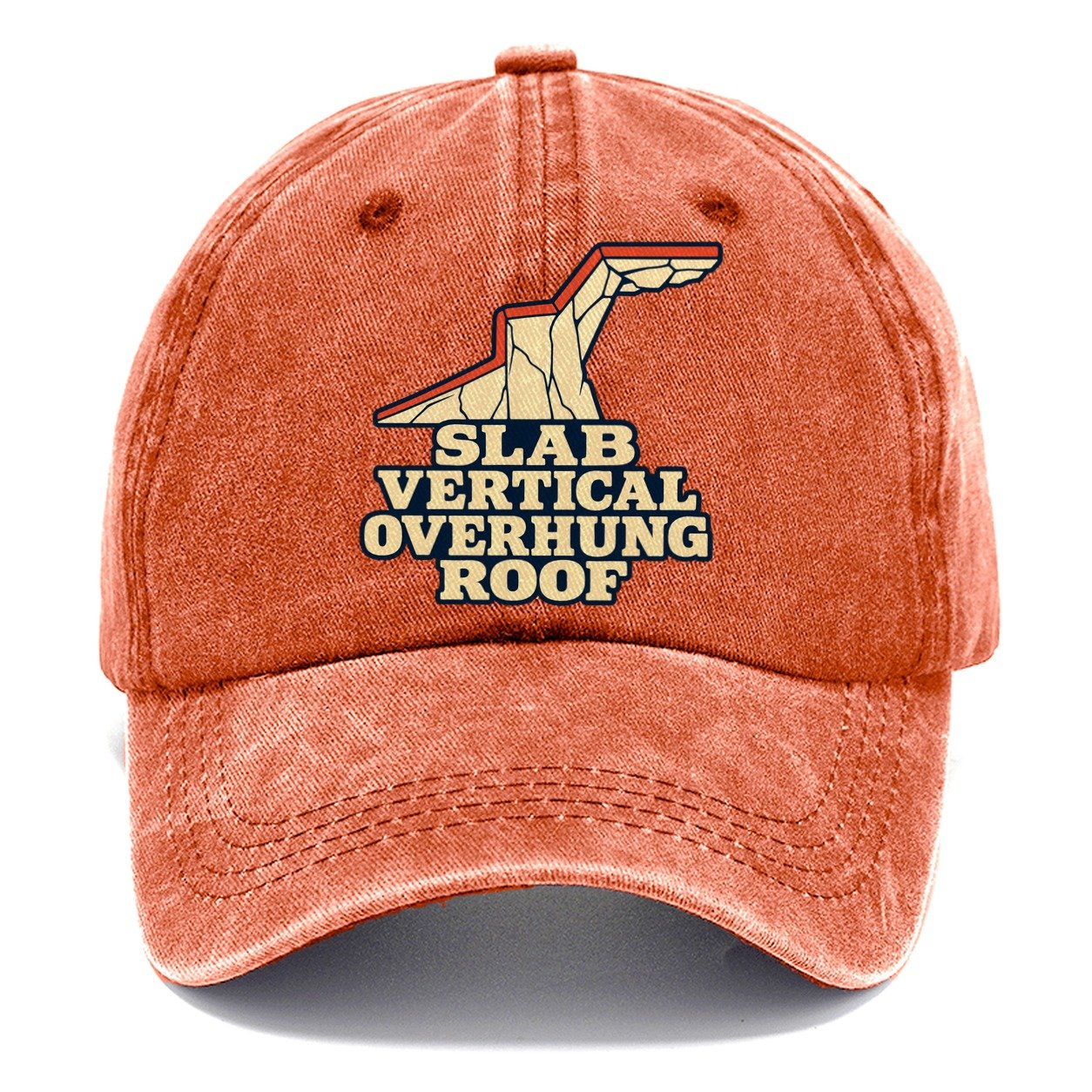 Wall Angle Words Rock Climbing Classic Cap – Terracotta Clay