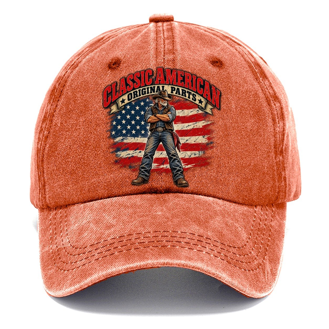 Classic American Original Parts Old Man Strong Classic Cap – Terracotta Clay