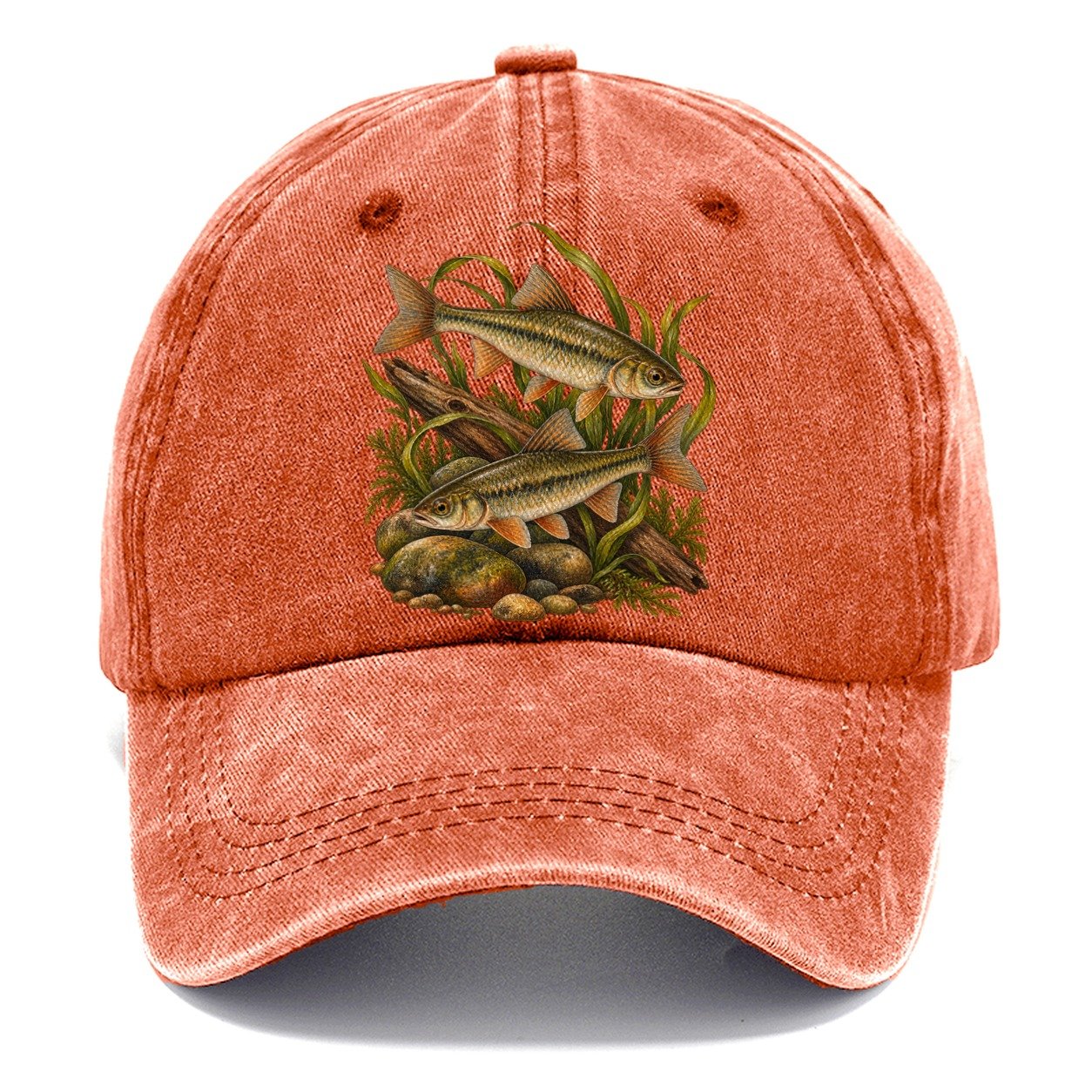 Chub Minnow Plate Fishing Club Classic Cap – Terracotta Clay