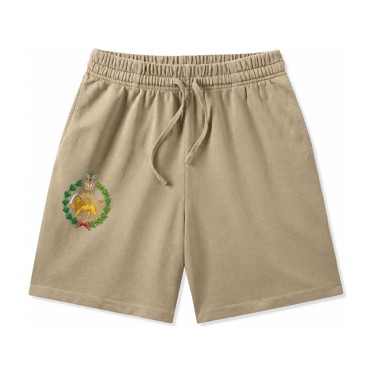Iran Lion Washed Shorts – Khaki
