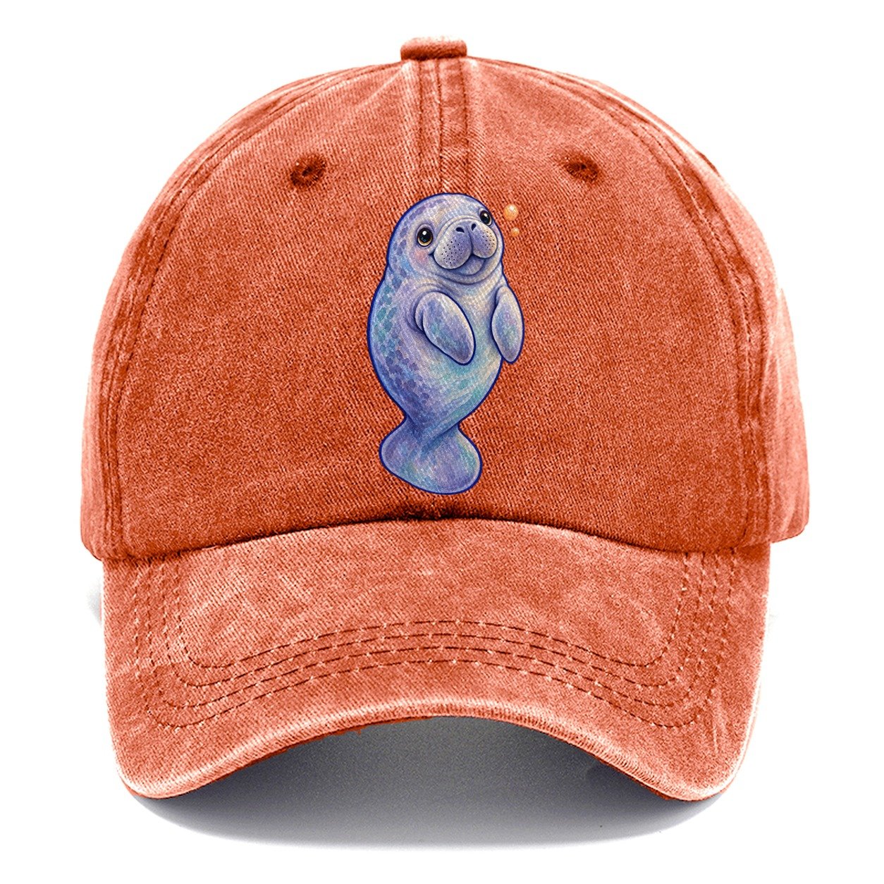 Manatee Upward Float Sea Sprite Classic Cap – Terracotta Clay