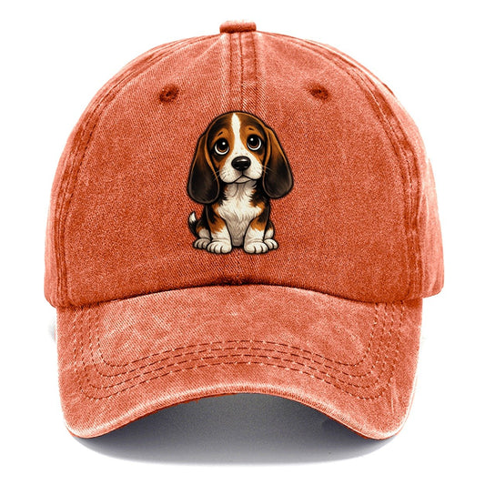 Beagle Sitting Sweetheart Classic Cap – Terracotta Clay