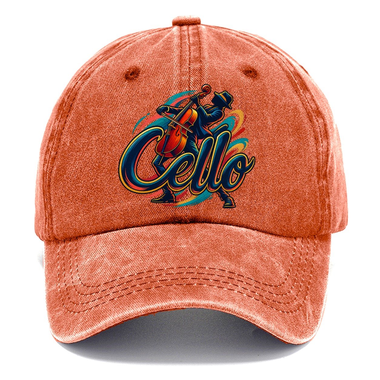 Cello Wordmark Music Instruments Classic Cap – Terracotta Clay