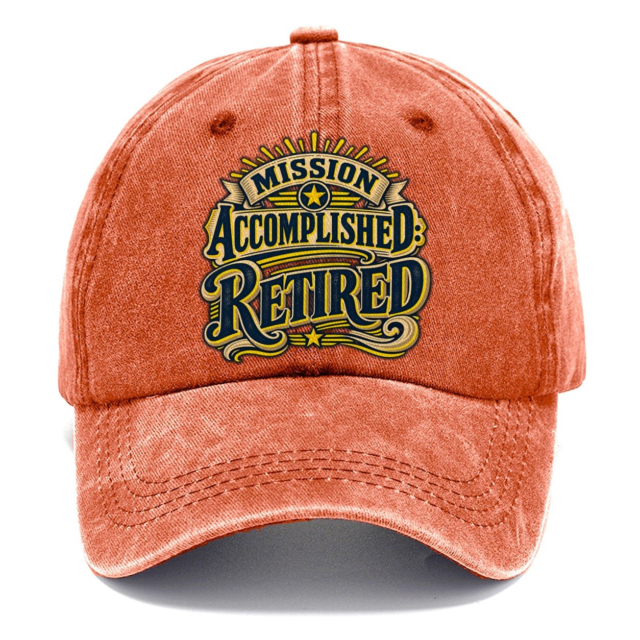 Mission Accomplished Retired Retired Living Classic Cap – Terracotta Clay