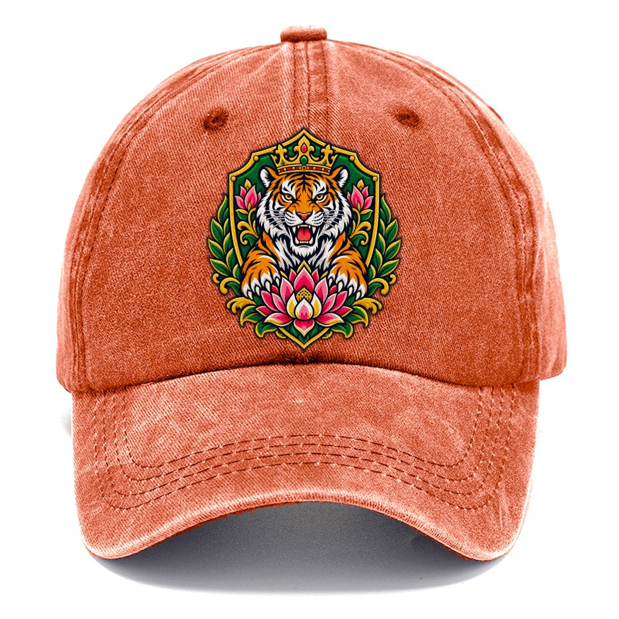 India Heraldic Crest Country Logos Classic Cap – Terracotta Clay