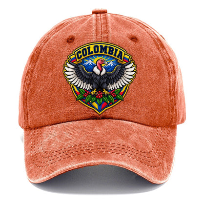 Colombia Retro Badge Country Logos Classic Cap – Terracotta Clay