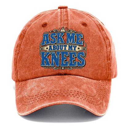 Ask Me About My Knees American Wit Classic Cap – Terracotta Clay