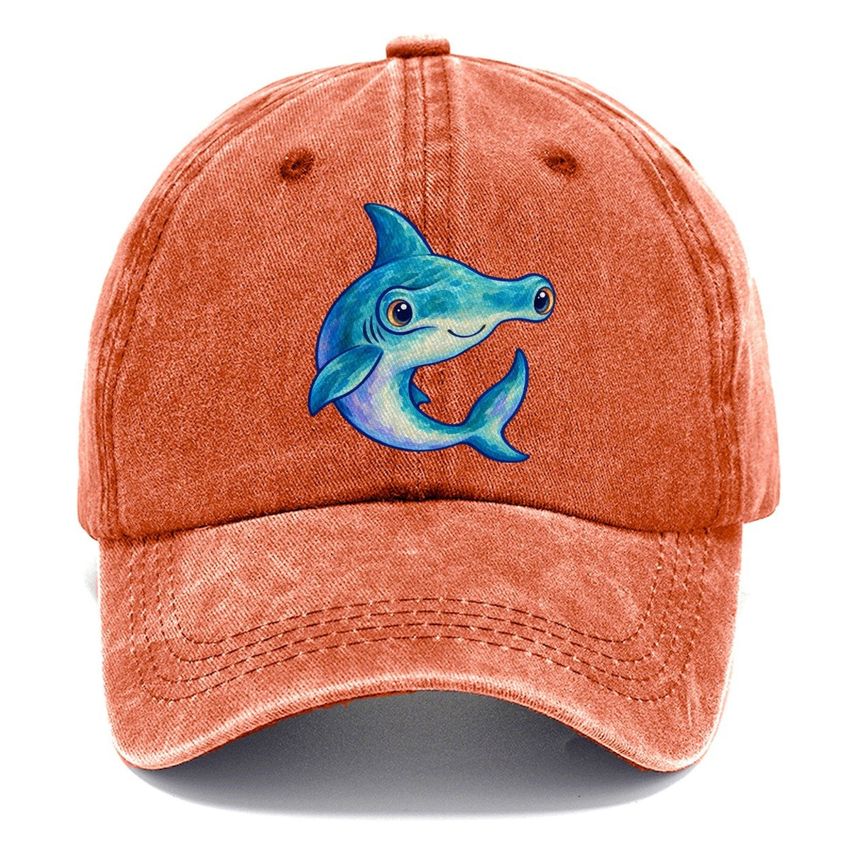 Hammerhead Shark Crescent Turn Sea Sprite Classic Cap – Terracotta Clay
