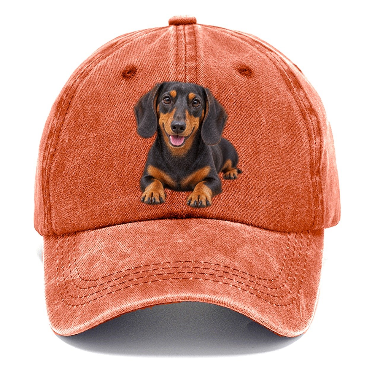 Dachshund Lying Down Top Breeds Classic Cap – Terracotta Clay