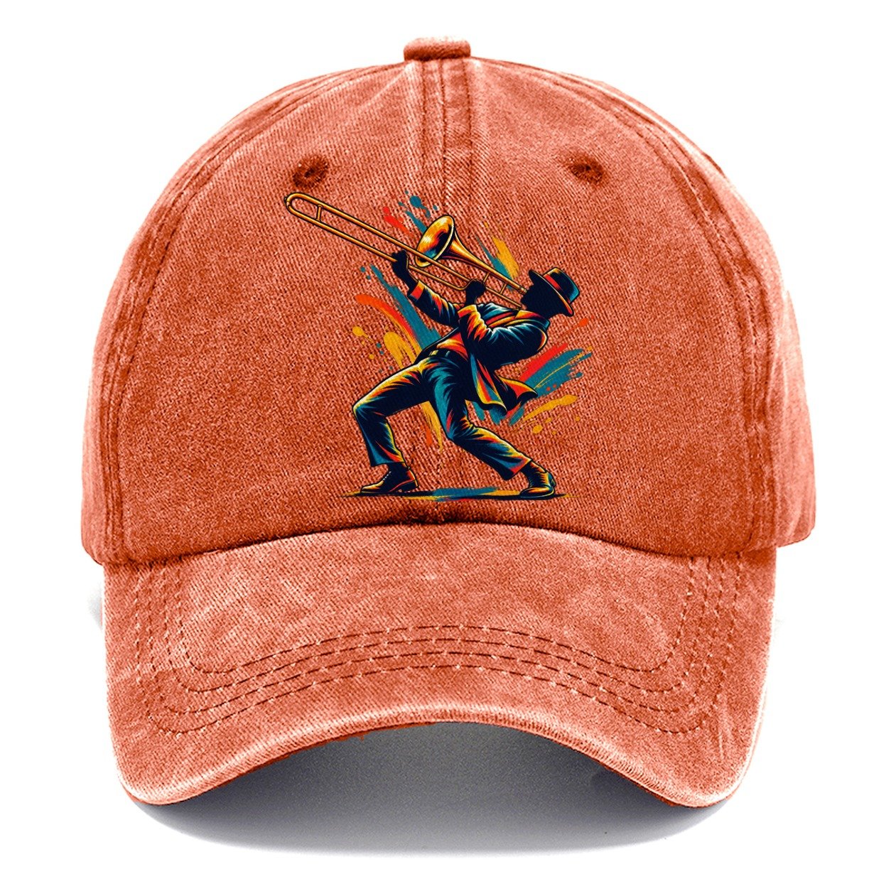 Trombone Icon Music Instruments Classic Cap – Terracotta Clay