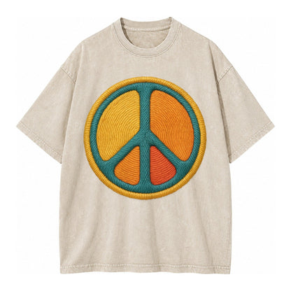 Golden Peace Vintage T-shirt – Off White